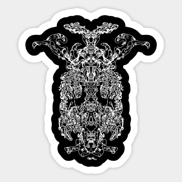 Rorschach psychedelic fantasy Sticker by MetaRagz